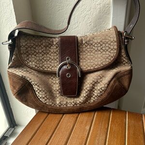 Coach Brown Designer Shoulder Bag